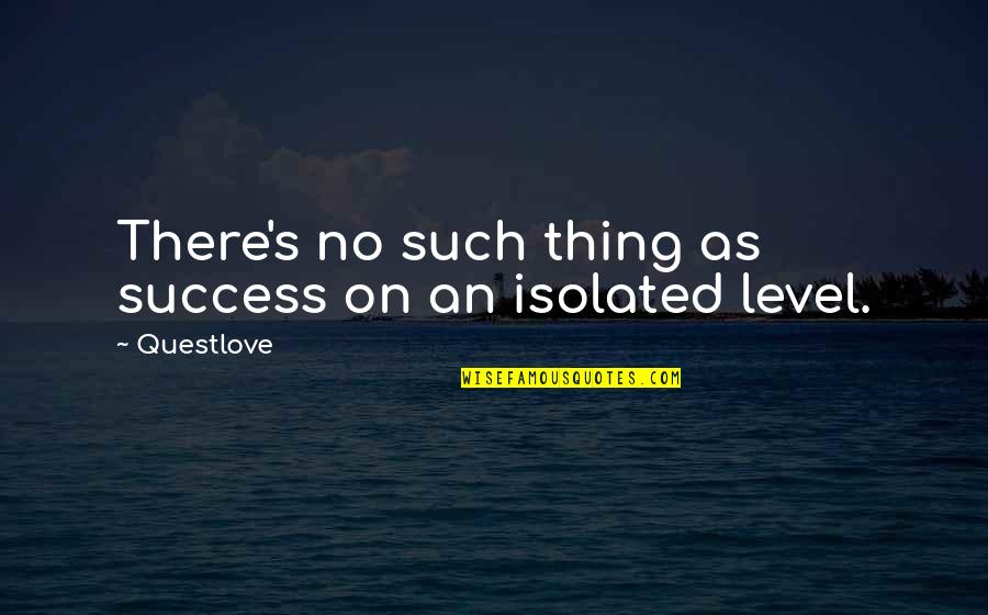 Protegerse Del Quotes By Questlove: There's no such thing as success on an