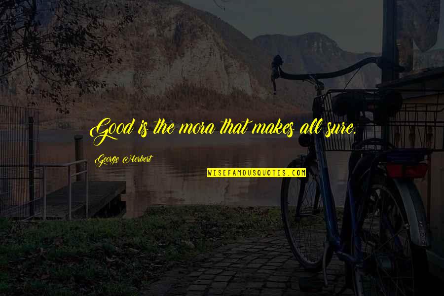 Protegida En Quotes By George Herbert: Good is the mora that makes all sure.
