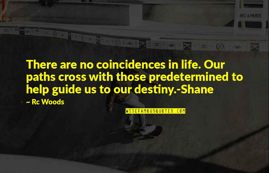 Protestation Quotes By Rc Woods: There are no coincidences in life. Our paths