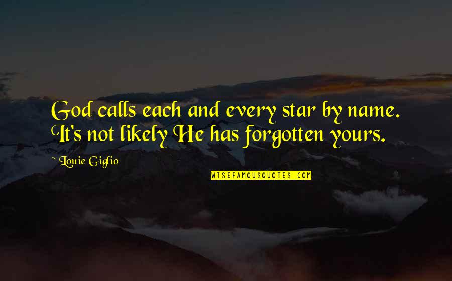 Protostome Examples Quotes By Louie Giglio: God calls each and every star by name.
