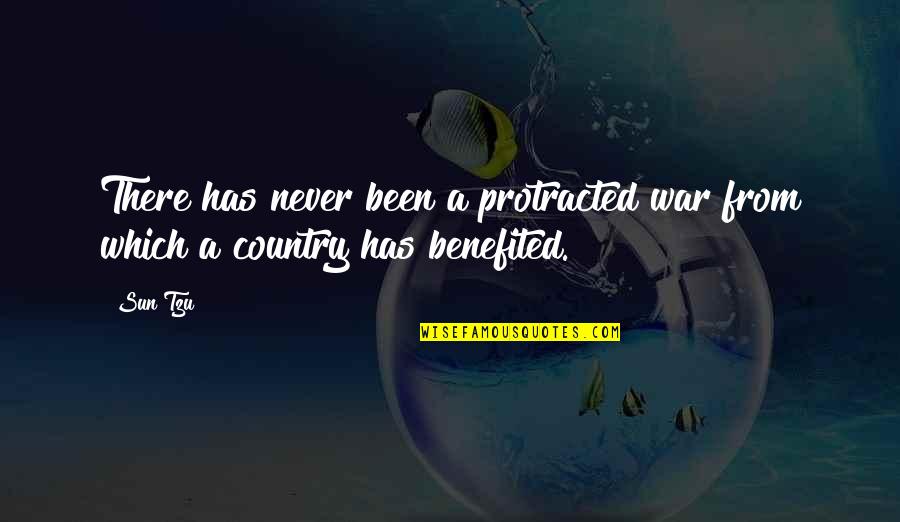 Protracted Quotes By Sun Tzu: There has never been a protracted war from