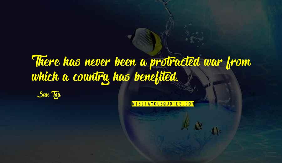 Protracted War Quotes By Sun Tzu: There has never been a protracted war from