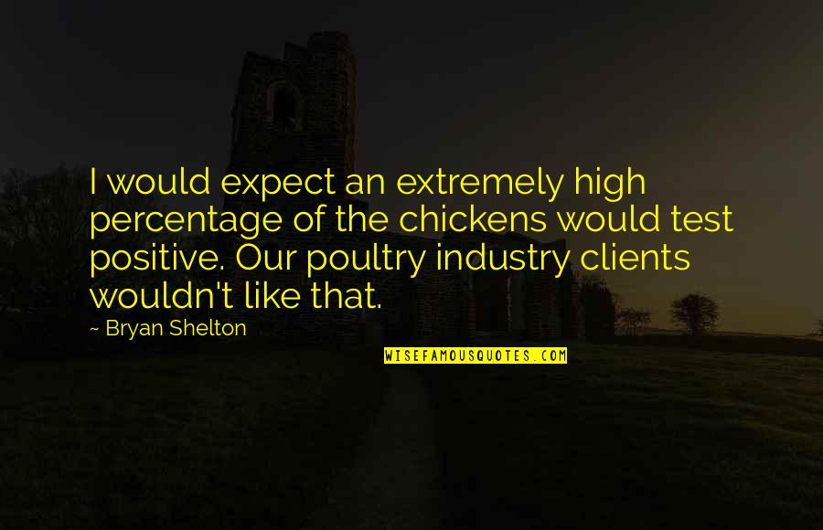 Protray Quotes By Bryan Shelton: I would expect an extremely high percentage of Protray Quotes By Bryan Shelton: I would expect an extremely high percentage of