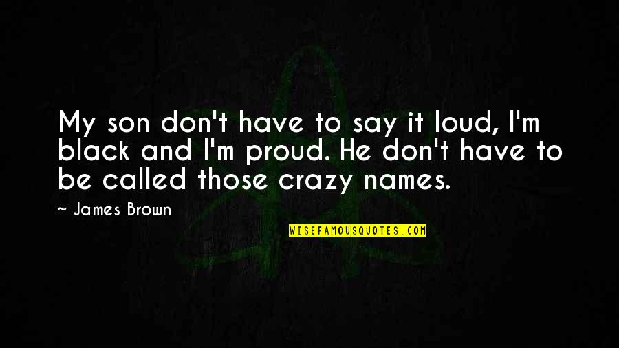 Proud Of My Son Quotes By James Brown: My son don't have to say it loud,