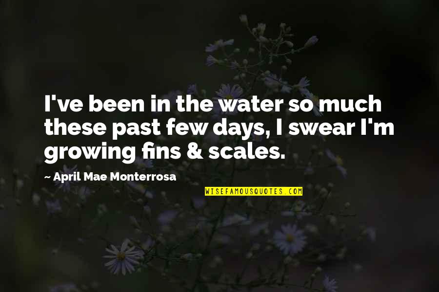 Proud To Be Pakistani Quotes By April Mae Monterrosa: I've been in the water so much these Proud To Be Pakistani Quotes By April Mae Monterrosa: I've been in the water so much these