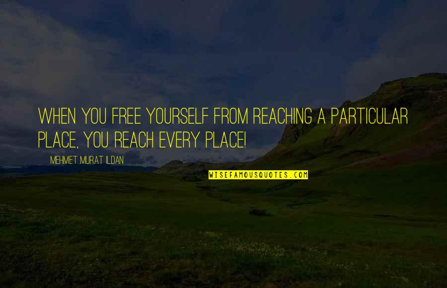 Proudian Law Quotes By Mehmet Murat Ildan: When you free yourself from reaching a particular
