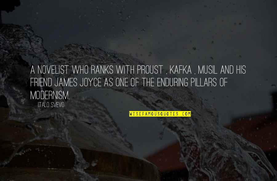 Proust's Quotes By Italo Svevo: A novelist who ranks with Proust , Kafka