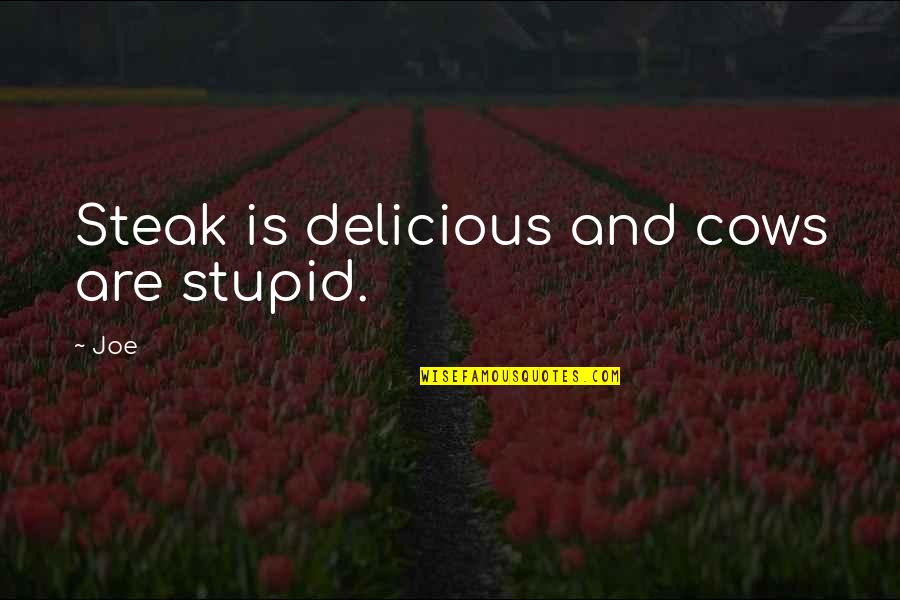 Proveedor Del Quotes By Joe: Steak is delicious and cows are stupid.