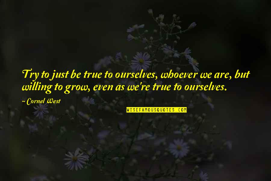 Provenza Old Quotes By Cornel West: Try to just be true to ourselves, whoever