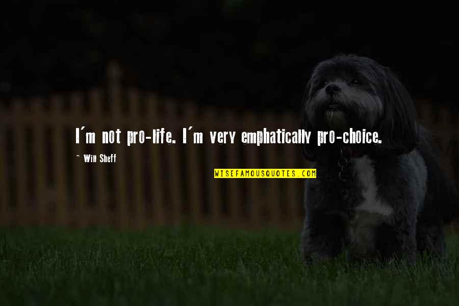 Proveon Quotes By Will Sheff: I'm not pro-life. I'm very emphatically pro-choice. Proveon Quotes By Will Sheff: I'm not pro-life. I'm very emphatically pro-choice.