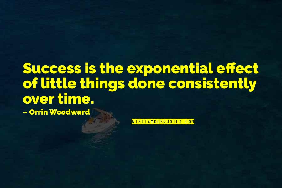 Provincialism Is Best Quotes By Orrin Woodward: Success is the exponential effect of little things