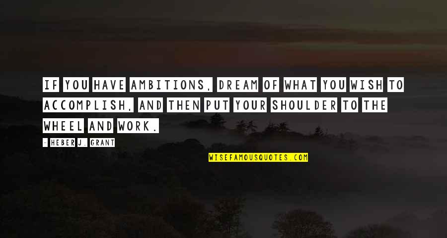 Provinsi Bali Quotes By Heber J. Grant: If you have ambitions, dream of what you