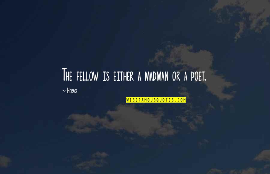 Provocative Art Quotes By Horace: The fellow is either a madman or a