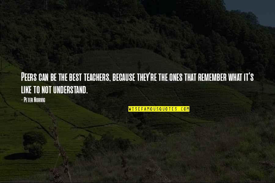 Provocative Picture Quotes By Peter Norvig: Peers can be the best teachers, because they're
