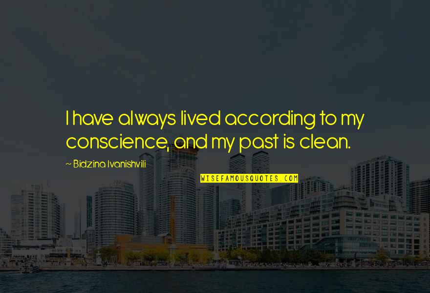 Provocazione Summer Quotes By Bidzina Ivanishvili: I have always lived according to my conscience, Provocazione Summer Quotes By Bidzina Ivanishvili: I have always lived according to my conscience,