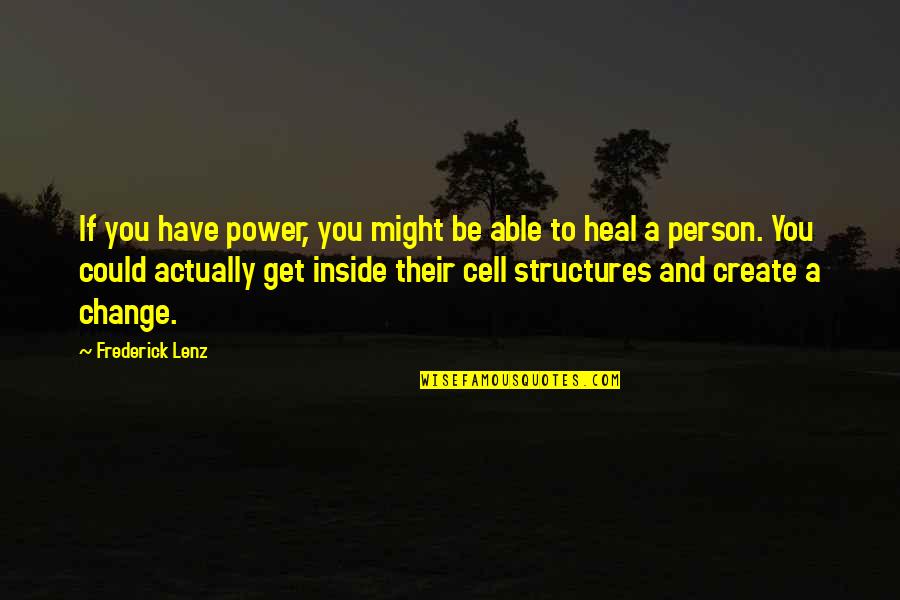 Provolone Substitute Quotes By Frederick Lenz: If you have power, you might be able