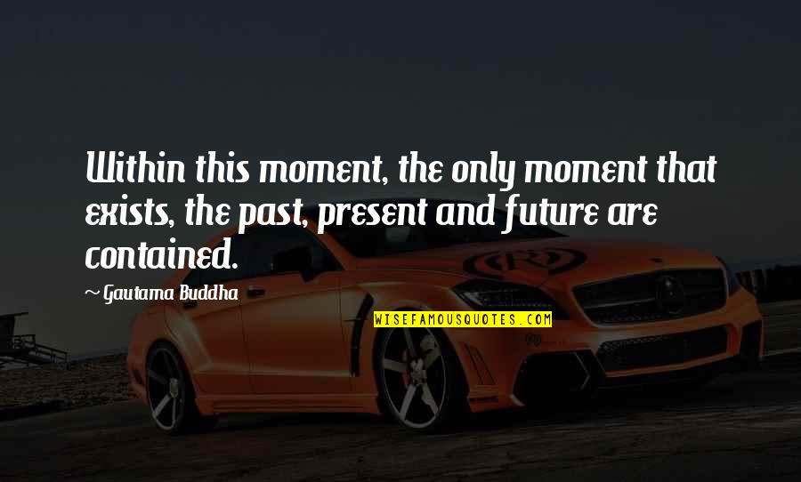 Prowar Quotes By Gautama Buddha: Within this moment, the only moment that exists,