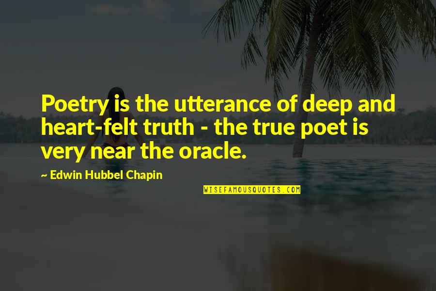 Prunier Arbre Quotes By Edwin Hubbel Chapin: Poetry is the utterance of deep and heart-felt Prunier Arbre Quotes By Edwin Hubbel Chapin: Poetry is the utterance of deep and heart-felt