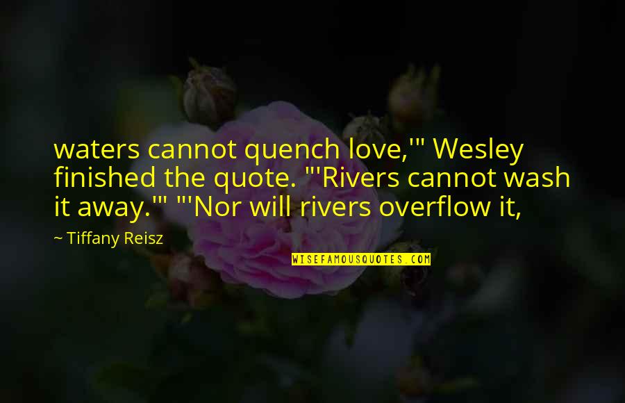 Prustituta Quotes By Tiffany Reisz: waters cannot quench love,'" Wesley finished the quote.