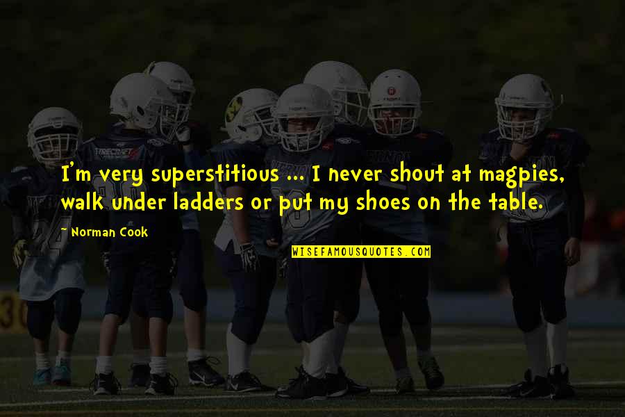 Przedmiotowa Quotes By Norman Cook: I'm very superstitious ... I never shout at Przedmiotowa Quotes By Norman Cook: I'm very superstitious ... I never shout at