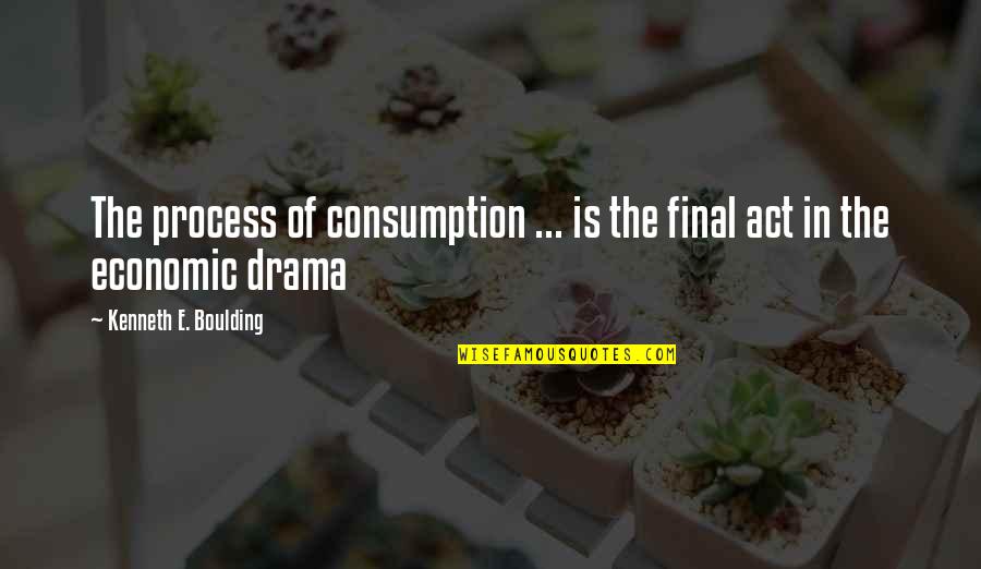 Przystanek Autobusowy Quotes By Kenneth E. Boulding: The process of consumption ... is the final