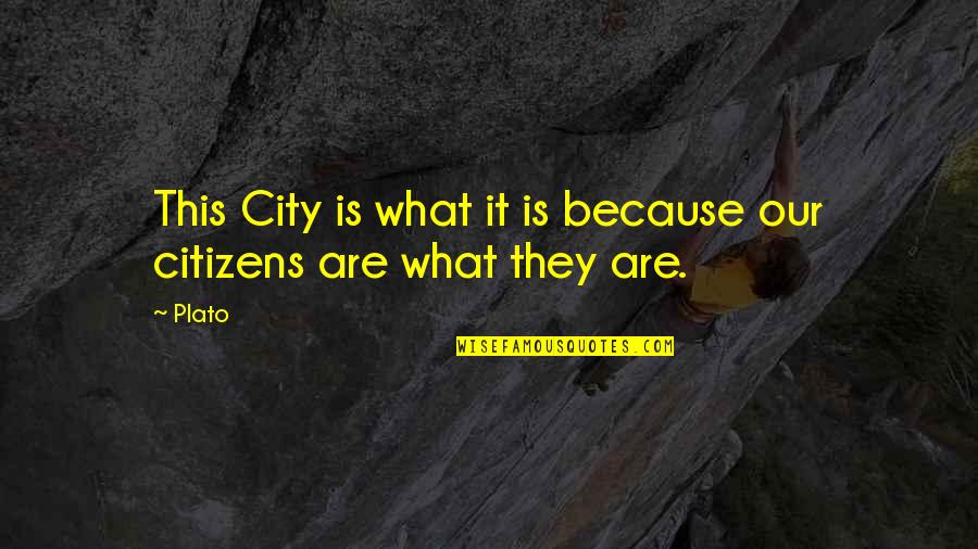 Psalm 73 Quotes By Plato: This City is what it is because our