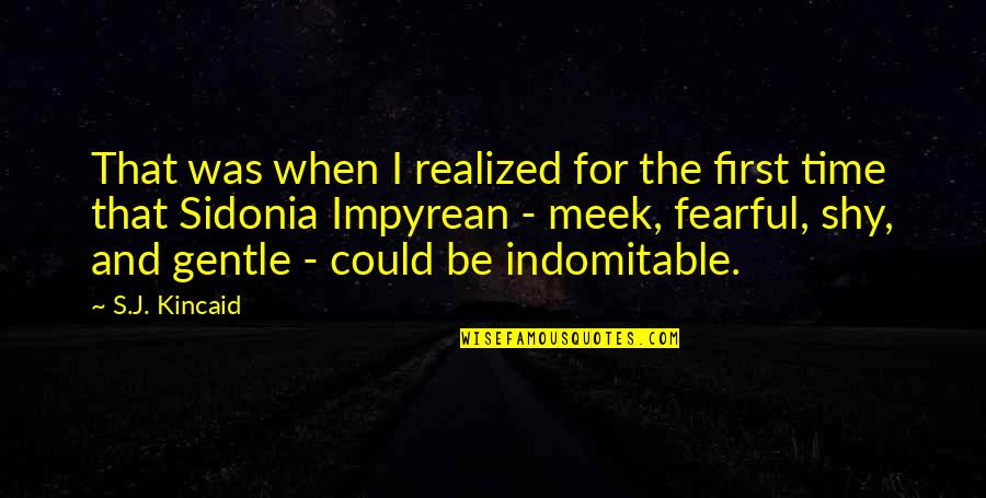 Psalm Inspirational Quotes By S.J. Kincaid: That was when I realized for the first Psalm Inspirational Quotes By S.J. Kincaid: That was when I realized for the first