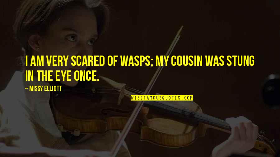 Psalterion Quotes By Missy Elliott: I am very scared of wasps; my cousin Psalterion Quotes By Missy Elliott: I am very scared of wasps; my cousin