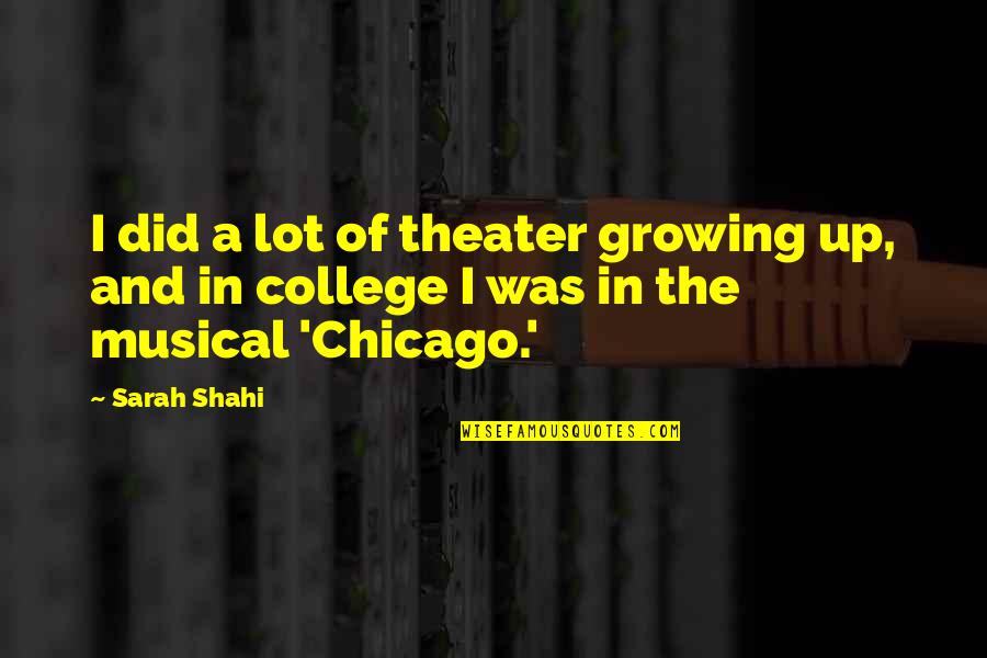 Psas Quotes By Sarah Shahi: I did a lot of theater growing up,