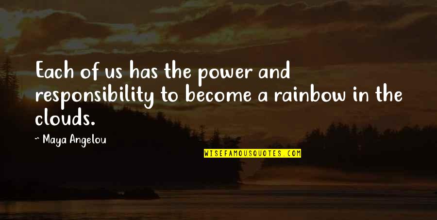 Psht Quotes By Maya Angelou: Each of us has the power and responsibility