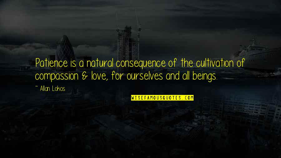 Psychology And Love Quotes By Allan Lokos: Patience is a natural consequence of the cultivation