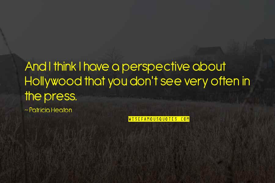 Psychophysical Visual Disturbances Quotes By Patricia Heaton: And I think I have a perspective about