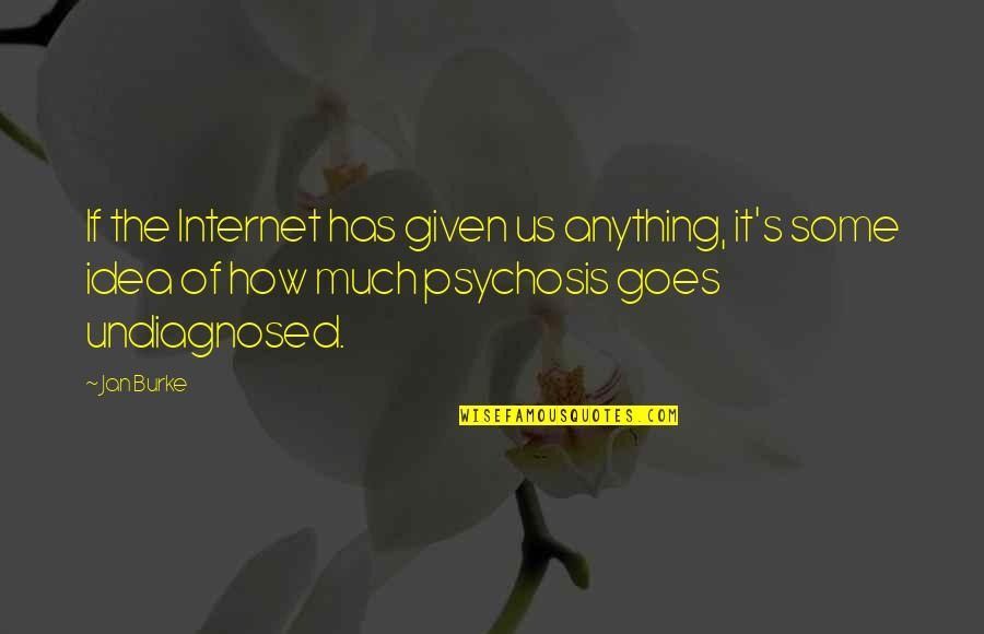 Psychosis Quotes By Jan Burke: If the Internet has given us anything, it's