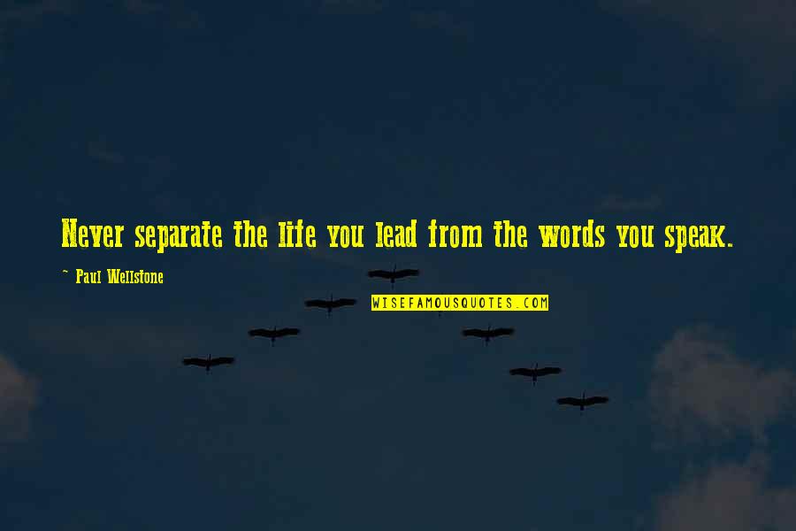 Pszczelarstwo Quotes By Paul Wellstone: Never separate the life you lead from the Pszczelarstwo Quotes By Paul Wellstone: Never separate the life you lead from the