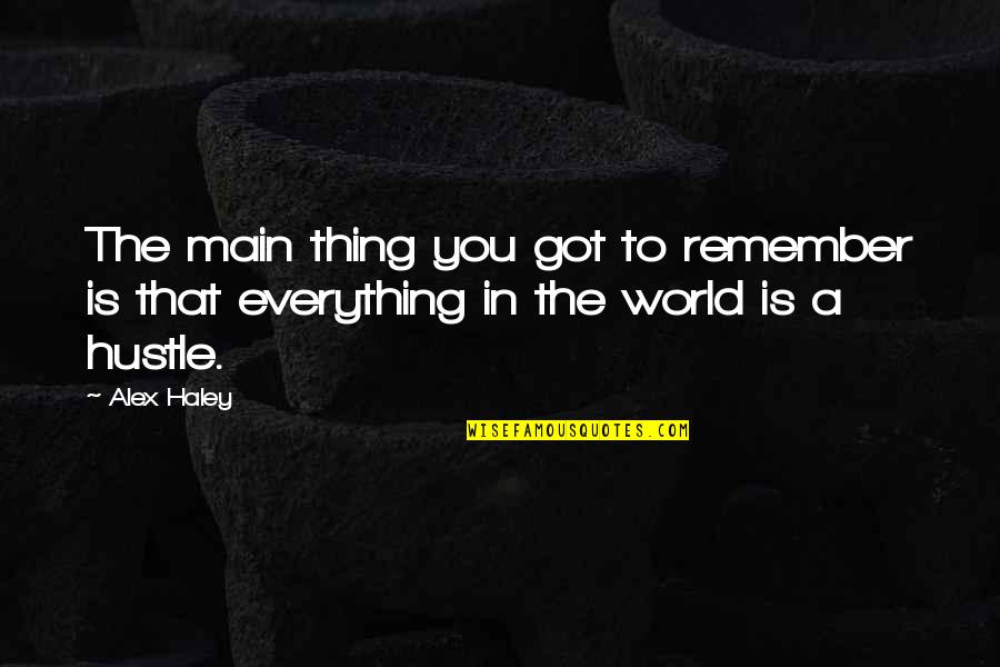 Pszichol Giai Foly Iratok Quotes By Alex Haley: The main thing you got to remember is