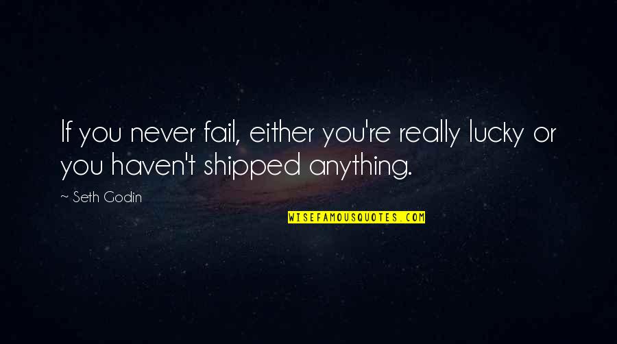 Ptersk Quotes By Seth Godin: If you never fail, either you're really lucky
