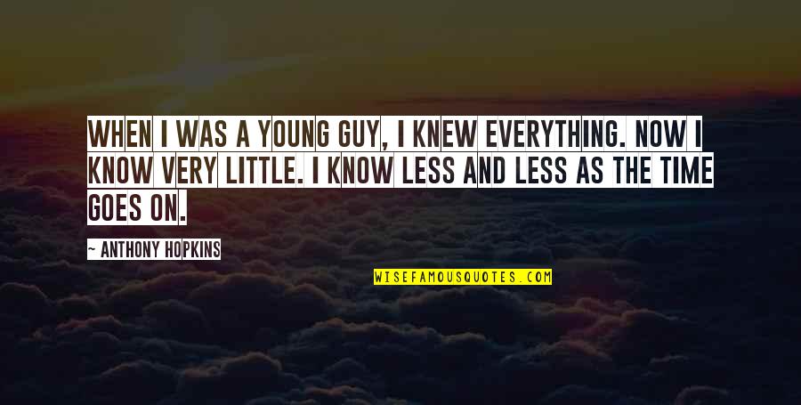Puberty Blues Novel Quotes By Anthony Hopkins: When I was a young guy, I knew Puberty Blues Novel Quotes By Anthony Hopkins: When I was a young guy, I knew