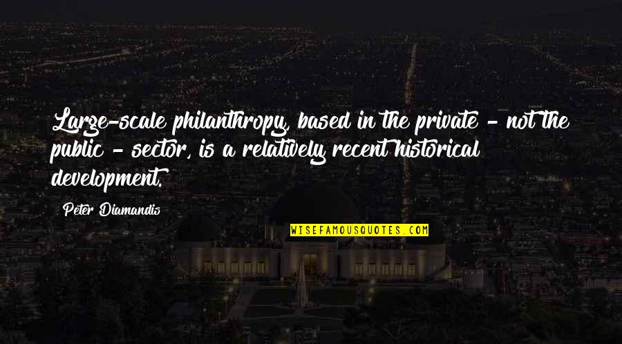 Public And Private Sector Quotes By Peter Diamandis: Large-scale philanthropy, based in the private - not