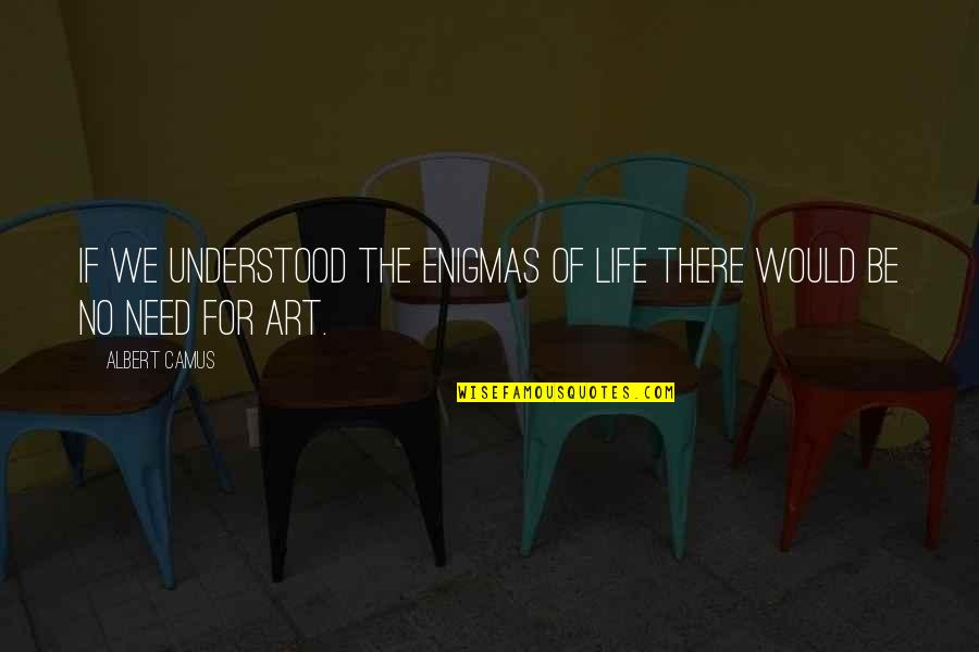 Public Duty Quotes By Albert Camus: If we understood the enigmas of life there