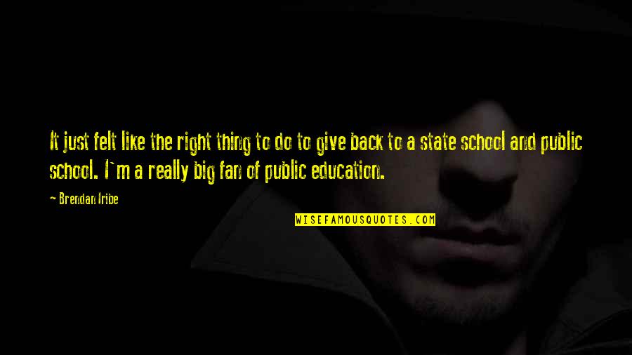 Public Education Quotes By Brendan Iribe: It just felt like the right thing to