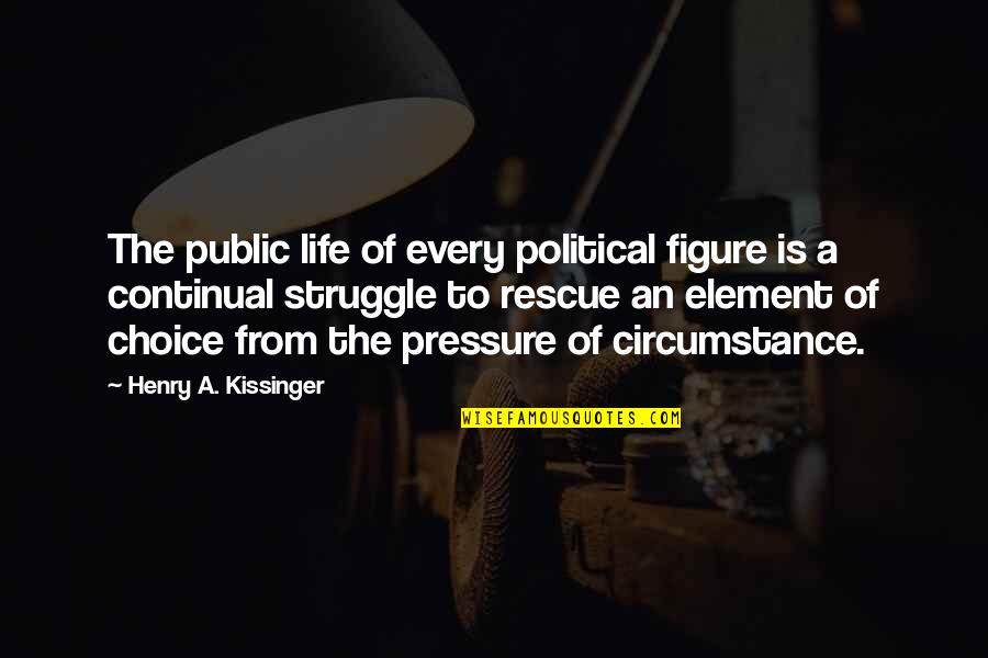 Public Figure Quotes By Henry A. Kissinger: The public life of every political figure is