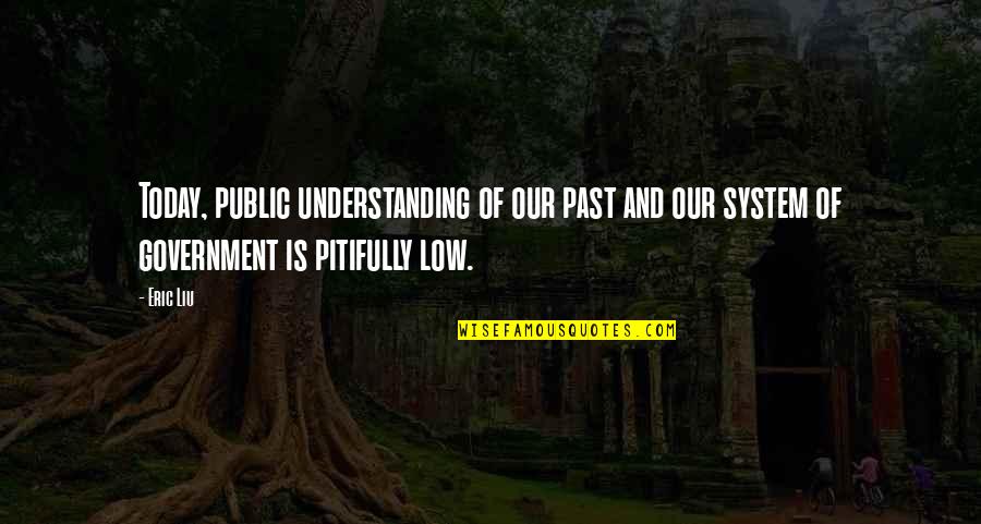 Public Government Quotes By Eric Liu: Today, public understanding of our past and our