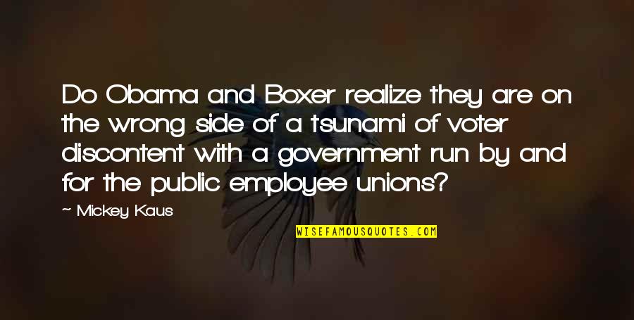 Public Government Quotes By Mickey Kaus: Do Obama and Boxer realize they are on