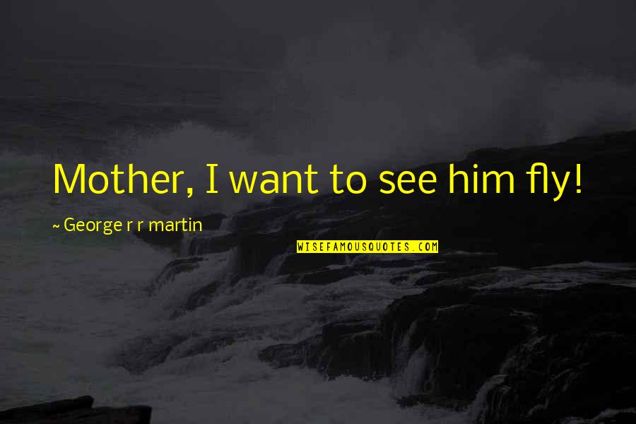 Public Hygiene Quotes By George R R Martin: Mother, I want to see him fly!