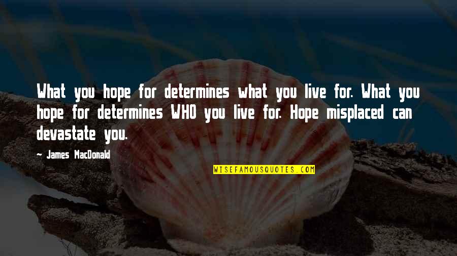 Pubs Great Britain Quotes By James MacDonald: What you hope for determines what you live