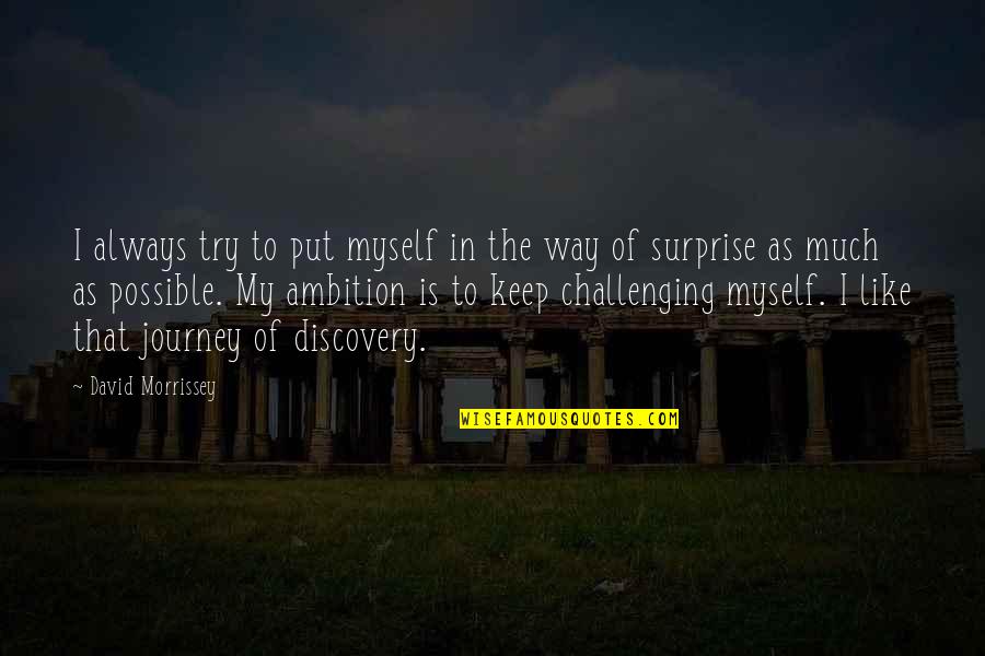 Pucciarello Quotes By David Morrissey: I always try to put myself in the Pucciarello Quotes By David Morrissey: I always try to put myself in the