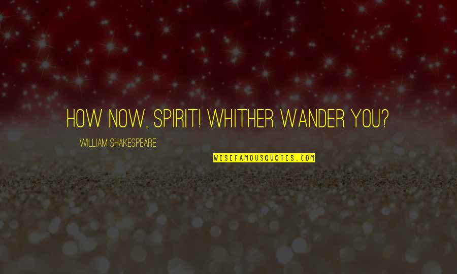 Puck Quotes By William Shakespeare: How now, spirit! Whither wander you?
