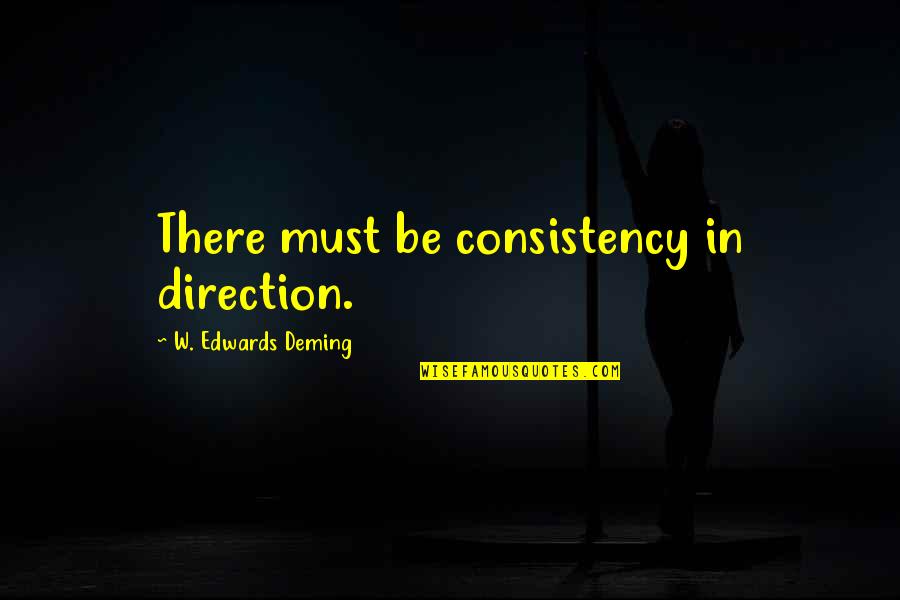 Puddington Cheshire Quotes By W. Edwards Deming: There must be consistency in direction. Puddington Cheshire Quotes By W. Edwards Deming: There must be consistency in direction.