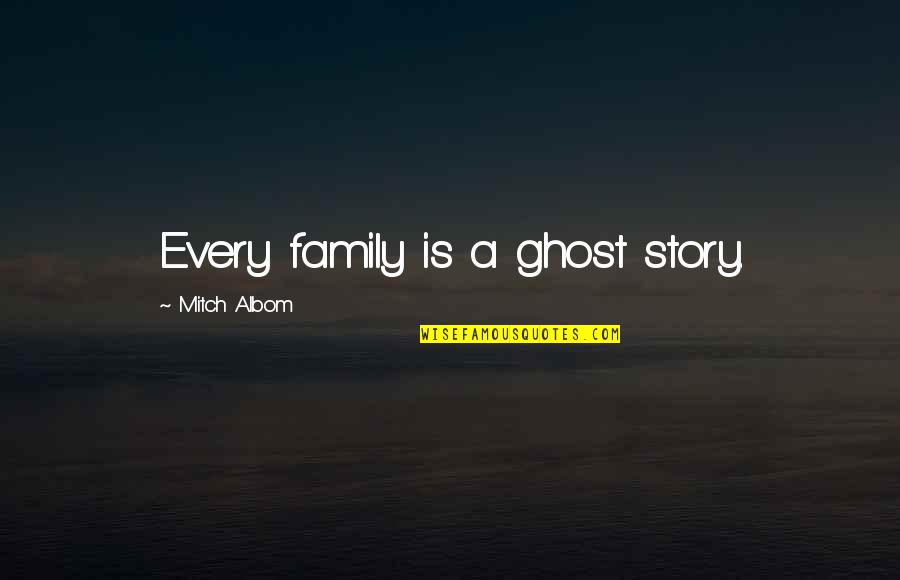 Pudor Quotes By Mitch Albom: Every family is a ghost story.
