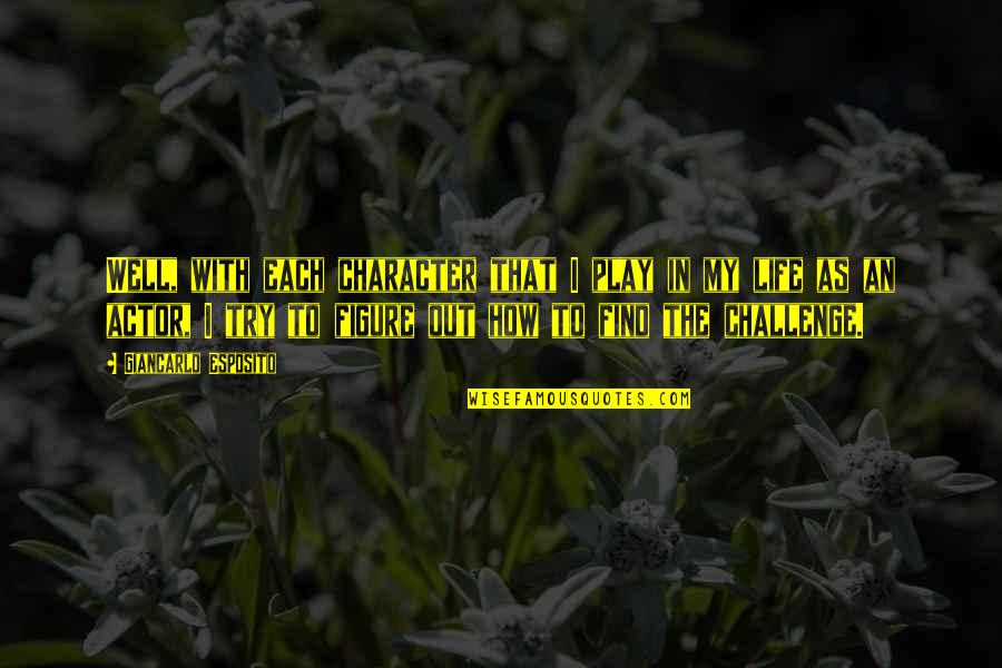 Puglielli Quotes By Giancarlo Esposito: Well, with each character that I play in Puglielli Quotes By Giancarlo Esposito: Well, with each character that I play in